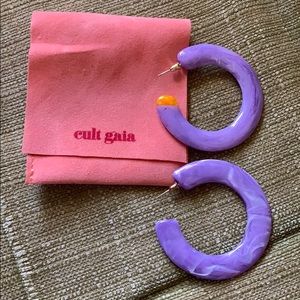Cult Gaia Lavender Acrylic Hoops